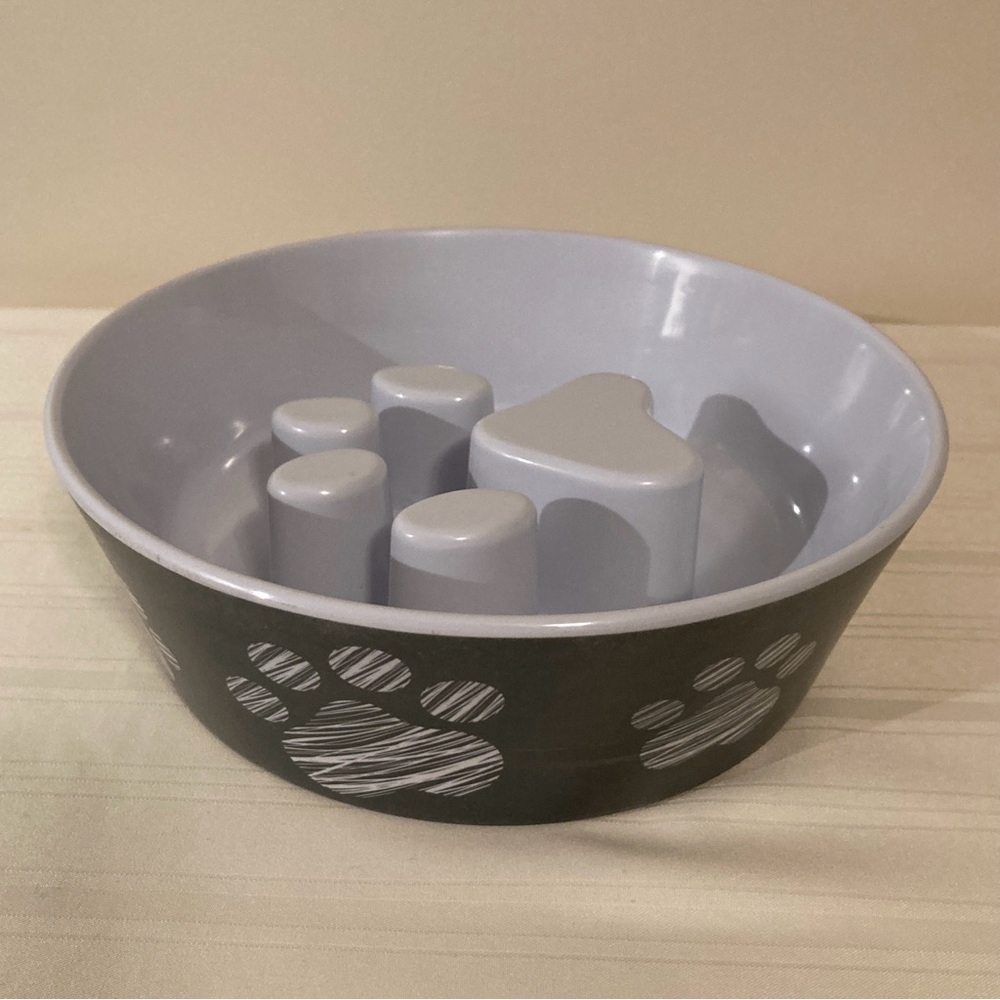 Top Paw Medium Dog Dish with Raised Paw Inside